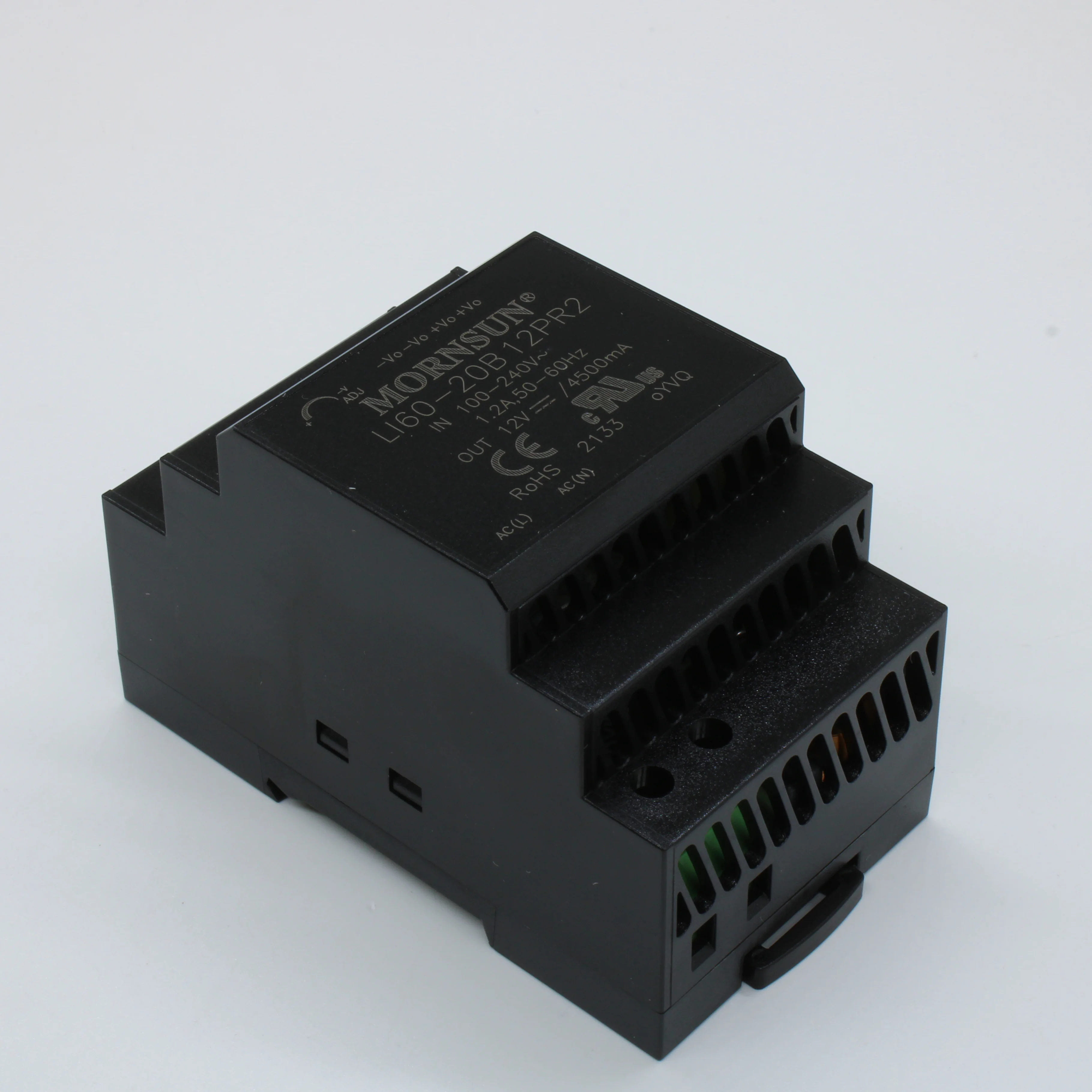 LI60-20B12PR2 - Преобразователь AC-DC на DIN-рейку 60Вт, выход 12В/4.5A, вход 85…264V AC, 47…63Гц изоляция 4000В AC -40…+70°С