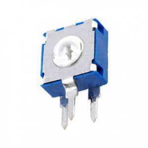 CA9PH2,5-10KA2020 - Потенциометр с линейной характеристикой 10кОм 0.15Вт ротор - стрелка под отвер, регулировка сбоку, 9,8x10мм, расстояние между выводами 5,0/2,5мм