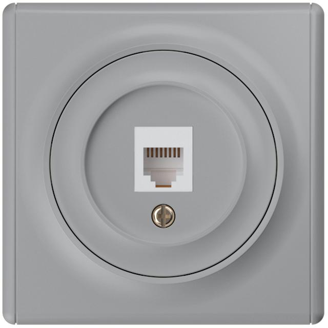 Розетка компьютерная 1-м СП Florence RJ45 кат.5E механизм сер. (1E20701302) 2172839