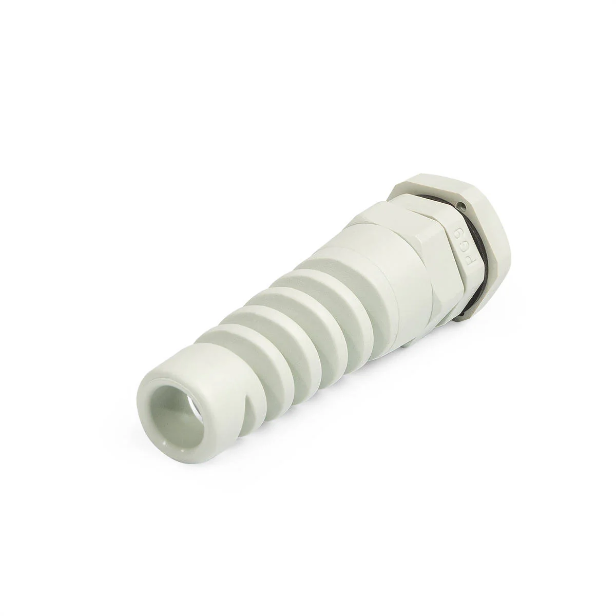 PG-R 9 (4-8 мм) - Ввод кабельный герметичный пластиковый с трубной резьбой PG9, нейлон 6.6, спиральный, IP68, для кабелей и проводов диаметром от 4 до 8 мм в корпусах электрического оборудования