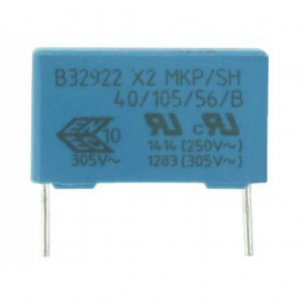 B32922C3224M289 - Конденсатор пленочный помехоподавляющий X2 0.22мкФ 305В переменного тока ±20% (18 X 7 X 12.5мм) радиальные выводы 15мм 105°C  лента в коробке