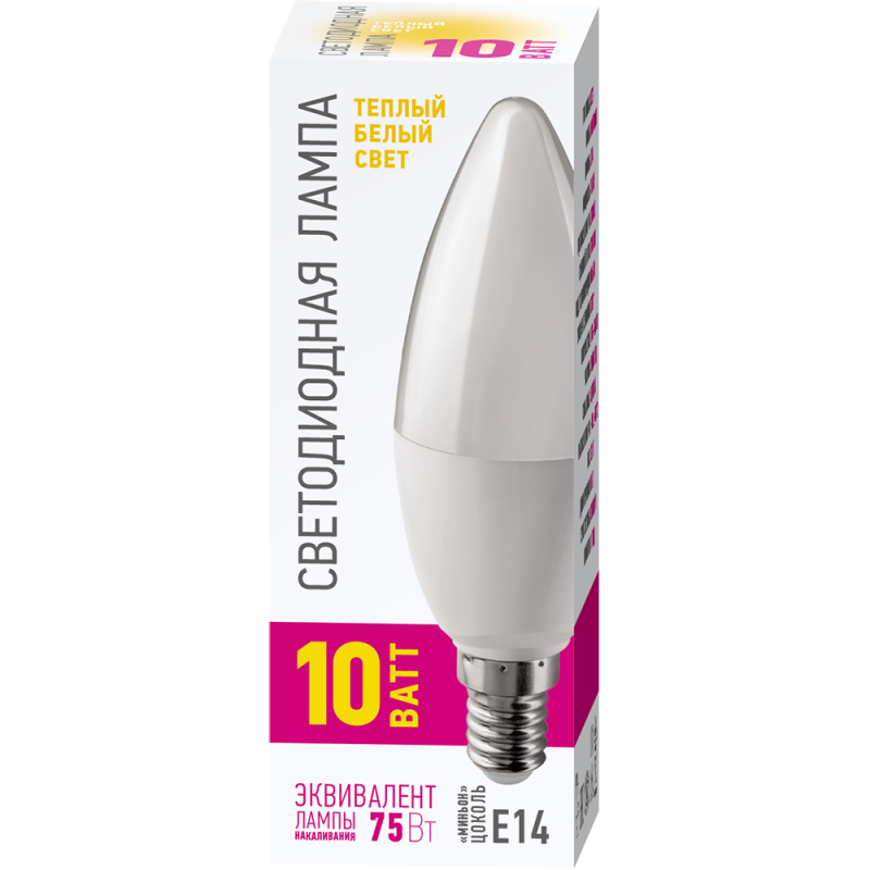 Лампа светодиодная 82 914 OLL-C37-10-230-2.7K-E14-PROMO 10Вт 82914