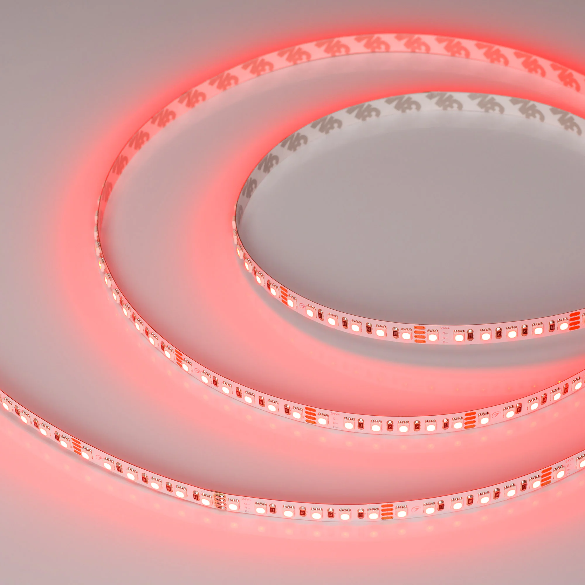 Лента RT-G120-8mm 24V RGB (11 W/m, IP20, 3838, 5m) 026832(2) - Светодиодная гибкая лента RT-G120, открытая IP20. Светодиоды 3838, 120 шт/м (600 шт на 5 м), белая плата 8 мм, скотч 3M. Цвет RGB, угол 120°. Питание 24V, мощность 11 Вт/м (55 Вт на 5 м). Разм