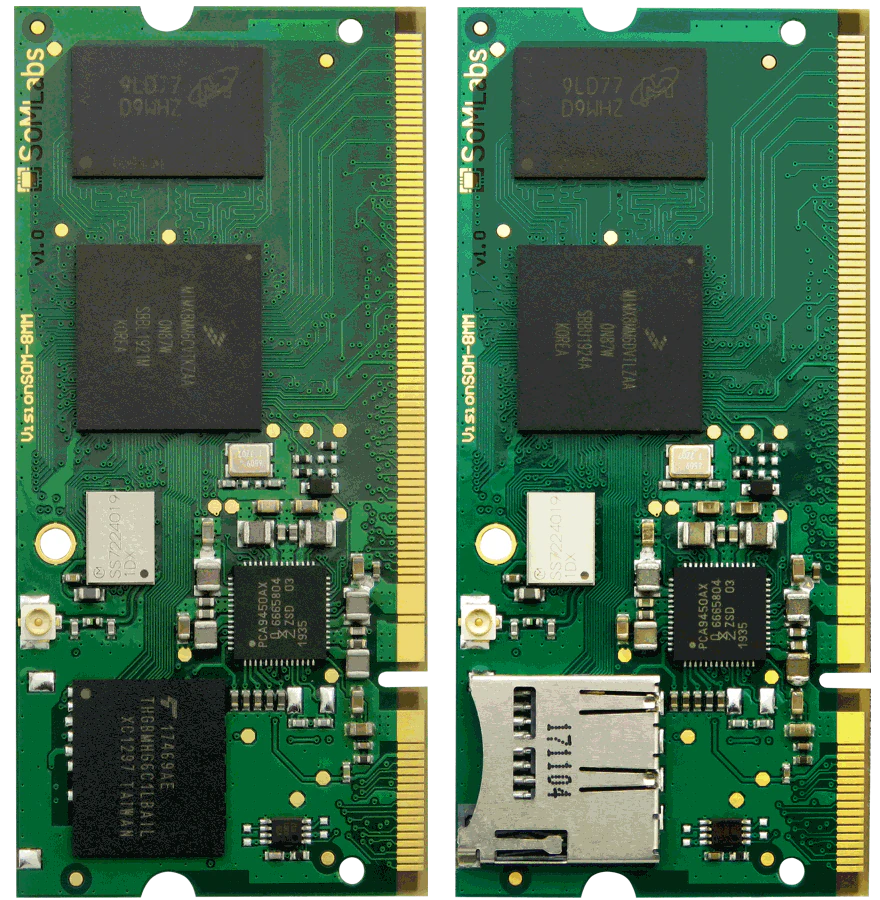 SLS23X8MMQC_1800C_01GR_16GE_0SF_C - Som модуль на базе микропроцессора I.MX8M mini. 1 GB LPDDR4, 16 GB eMMC, Commercial (0 to +70)