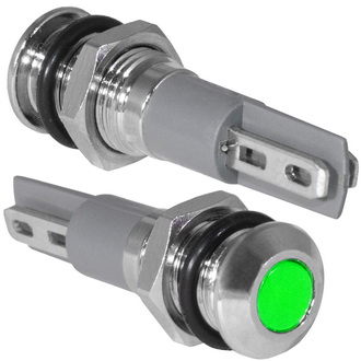 GQ6PF-G - Индикатор антивандальный серии GQ6, зеленый12-24В