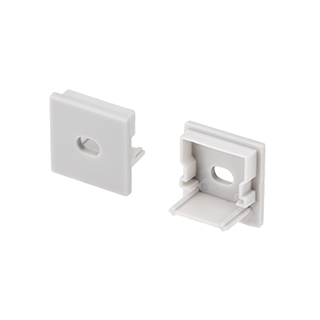 Заглушка ARH-WIDE-B-H20 Square с отверстием 016190 - PVC серая заглушка, с отверстием, для профиля WIDE-B-H20 Square.