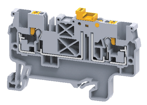 Клемма с ножевым размыкателем CPK2.5 - Клемма с ножевым размыкателем, тип фиксации провода: push-in, номинальное сечение: 2,5 мм кв., 20A, 1000V, ширина: 5 мм, цвет: серый, тип монтажа: DIN 35