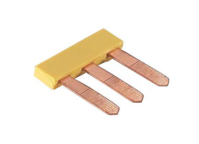 Соед. мостик IVB 0,5 WK4.. - 3 - Соединительный мостик, для установки в зажимную клетку, толщина 0,5 мм, изолированный, 3 полюса, для клемм: WK 4 / U; WK 4 TK, цвет: желтый