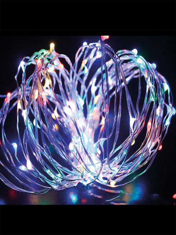 Гирлянда светодиодная "Разноцветные нити" 10м 100LED в виде капель 220В KOCNL-EL150