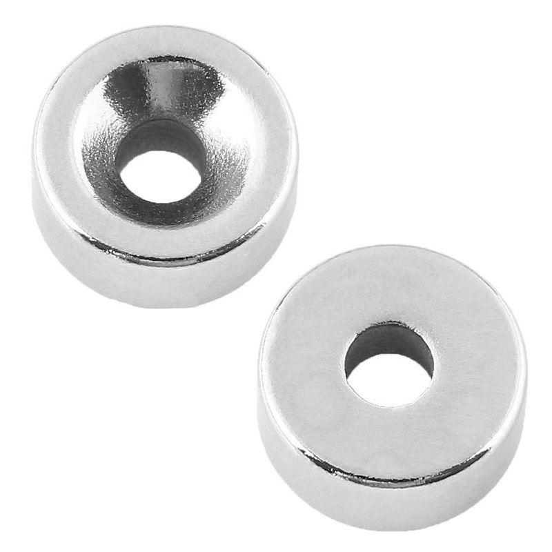 Магнит неодимовый диск 10х3мм с зенковкой 7х3.5мм (блист.6шт) 72-3601 - Магнит неодимовый