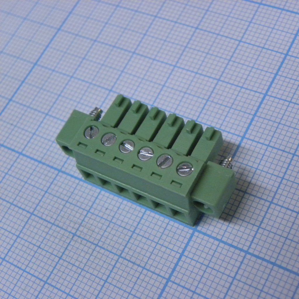 15EDGKM-3.81-06P-14-00A(H) - Разъемный клеммный блок, 6 контактов. Серия 15EDGKM-3.81