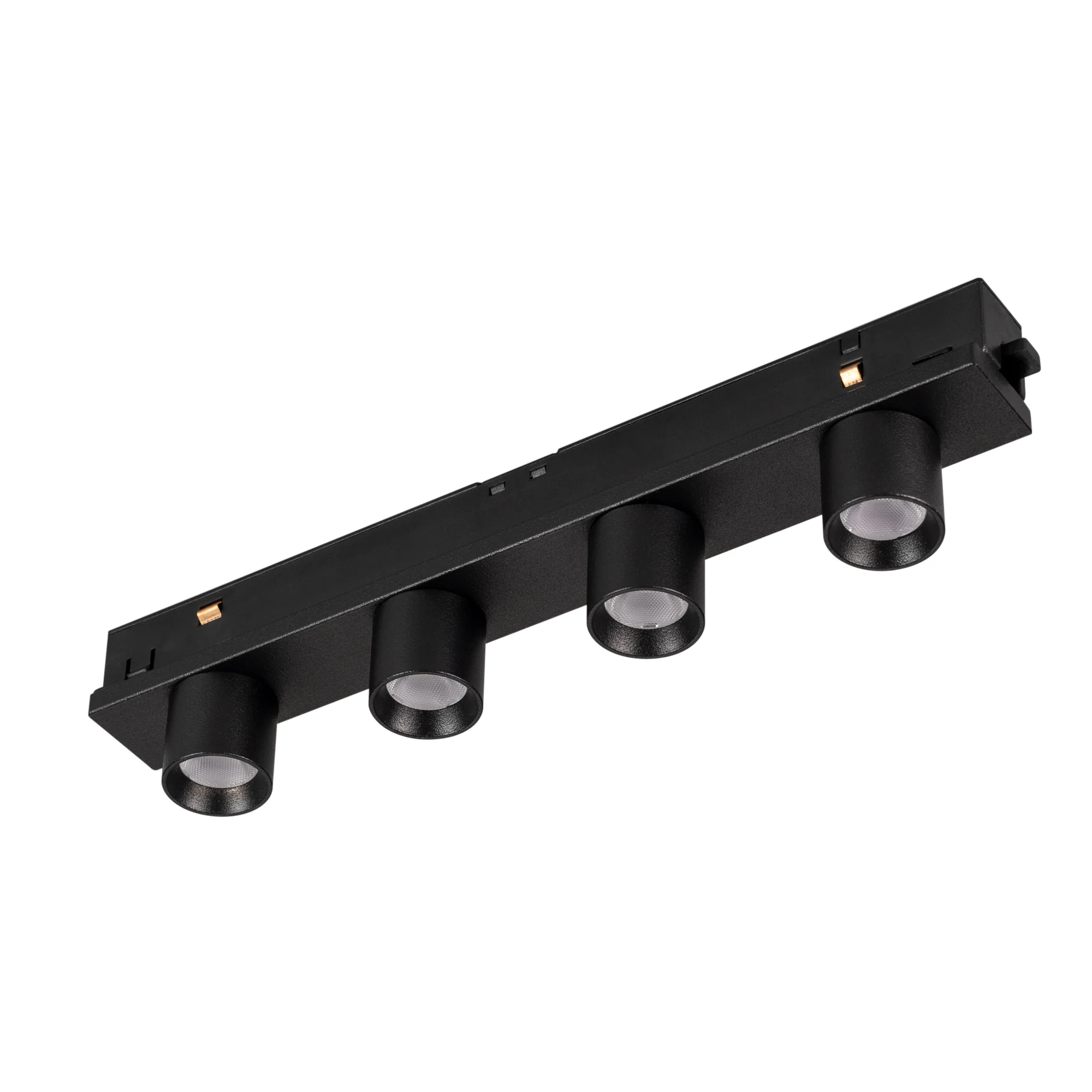 Светильник MAG-ORIENT-KRATER-L195-12W Warm3000 (BK, 25 deg, 48V) 035582 - Светильник для магнитных треков MAG-ORIENT шириной 26 мм. Мощность 12 Вт, св. поток 730 лм, 65 лм/Вт, теплый 3000 K, CRI>90, угол 25°, напряжение питания 48 В. Черный фигурный корпу