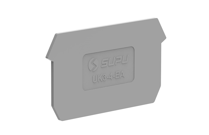 Торцевая крышка 303141 - Торцевая крышка для клемм UK2.5 2-2, цвет: серый