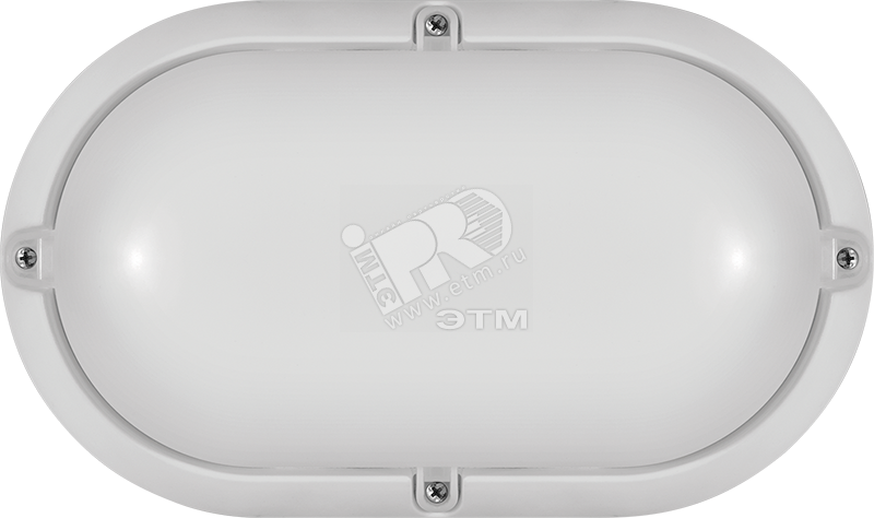 Светильник светодиодный ДБП-7w 4000К 520Лм овальный пластиковый IP65 белый 19665