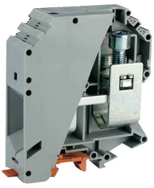 Проходная клемма UKJ-150 - Проходная клемма, тип фиксации провода: винтовой, номинальное сечение: 150 мм кв., 309A, 1000V, ширина: 32 мм, цвет: серый, тип монтажа: DIN 35