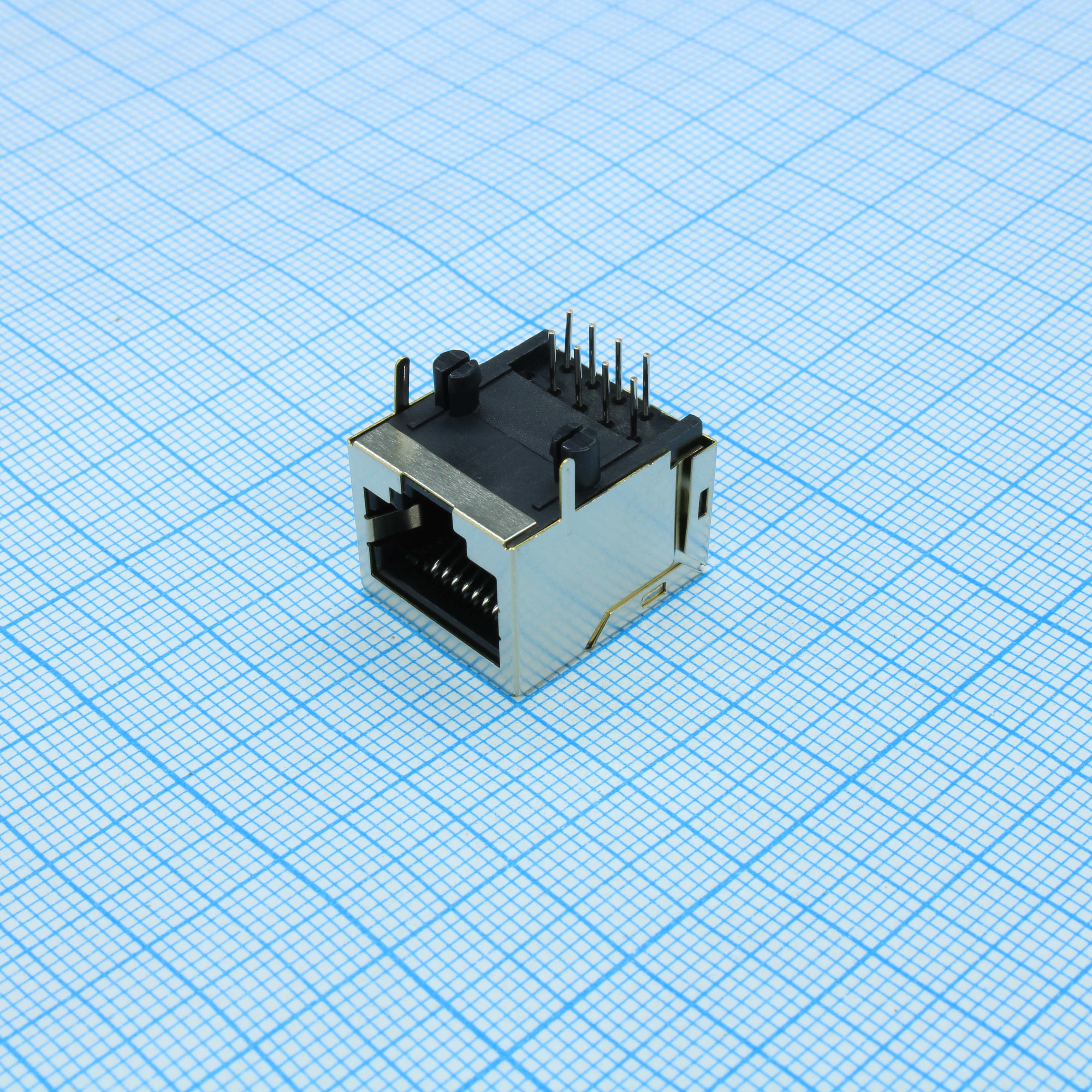 DS1127-S80BP - Розетка RJ45 на плату, экран., 10p8