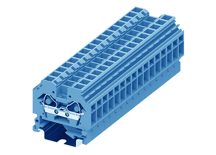 Проходная клемма 206902 - Проходная клемма, боковой подвод кабеля, TA6, тип фиксации провода: пружинный, номинальное сечение: 6 мм кв., 41A, 800V, ширина: 8 мм, цвет: синий, тип монтажа: DIN 35