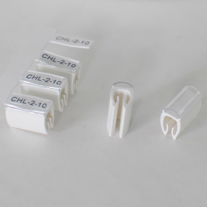 Держатель маркера CHL-2-10 - Контейнер для маркера, защелкивающийся на кабеле, длина 10 мм, диаметр провода 3,0 - 4,3 мм, в упаковке 1000 держателей для установки маркера HIC