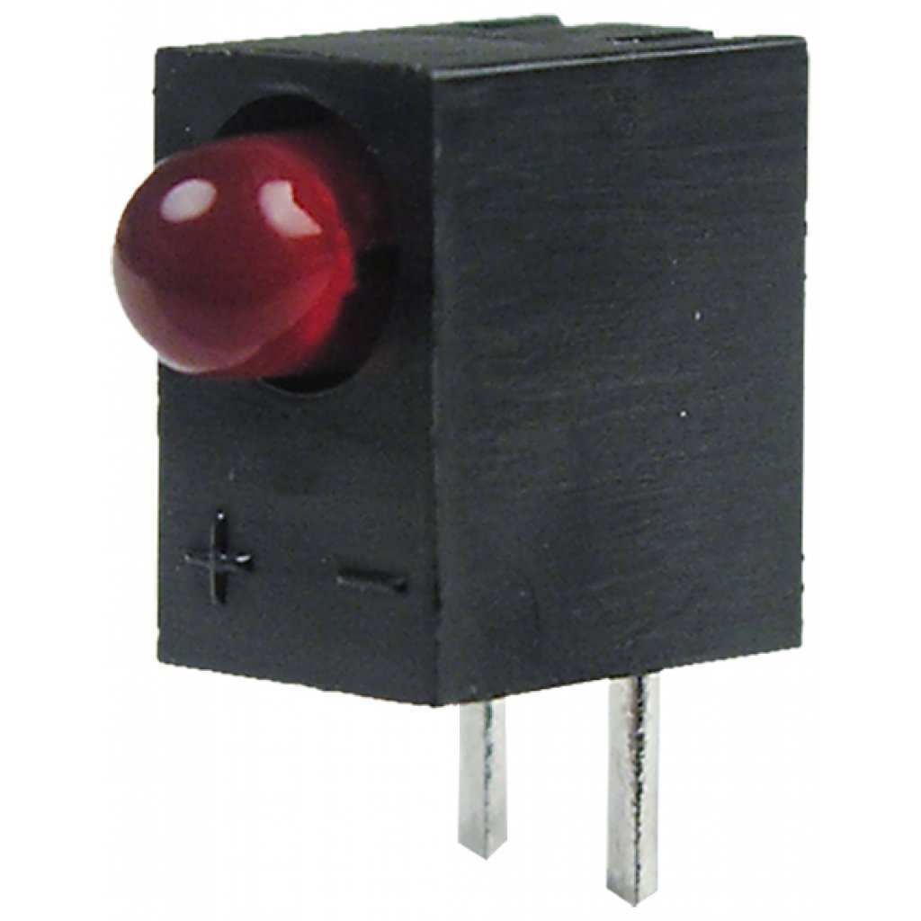 L-934CB/1SRD - Светодиод 3мм с держателем/красный/640нм/110-300мкд/60°