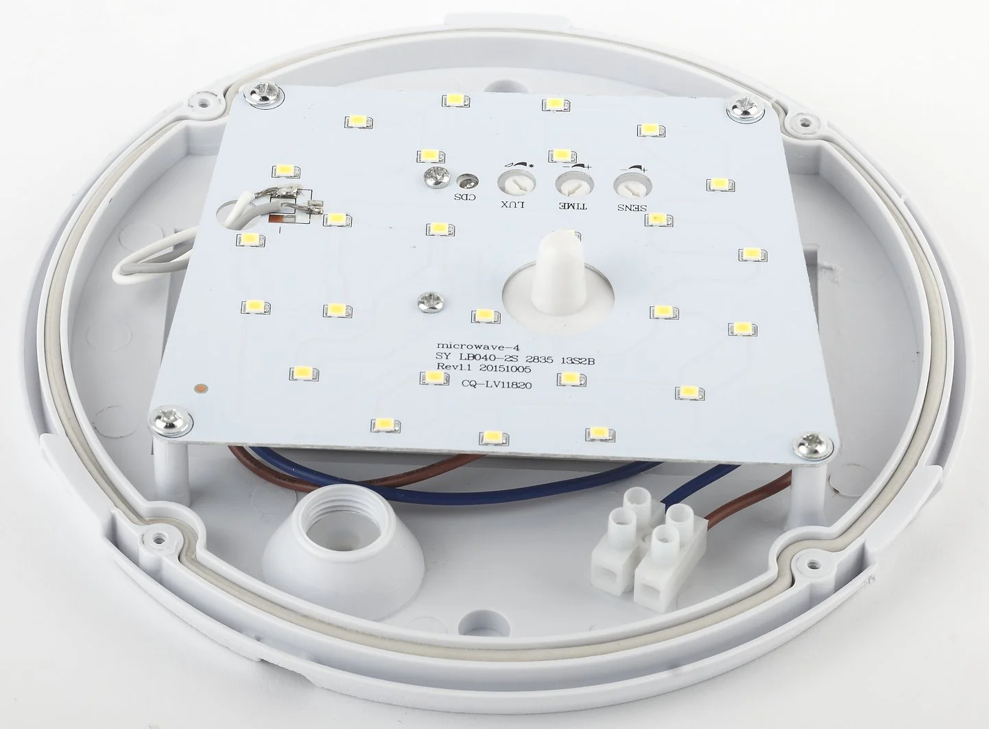 Светильник ЖКХ светодиодный SPB-1-08-MWS (W) IP54 8Вт 640Лм 4000К D180 КРУГ с датчиком движения Б0022452