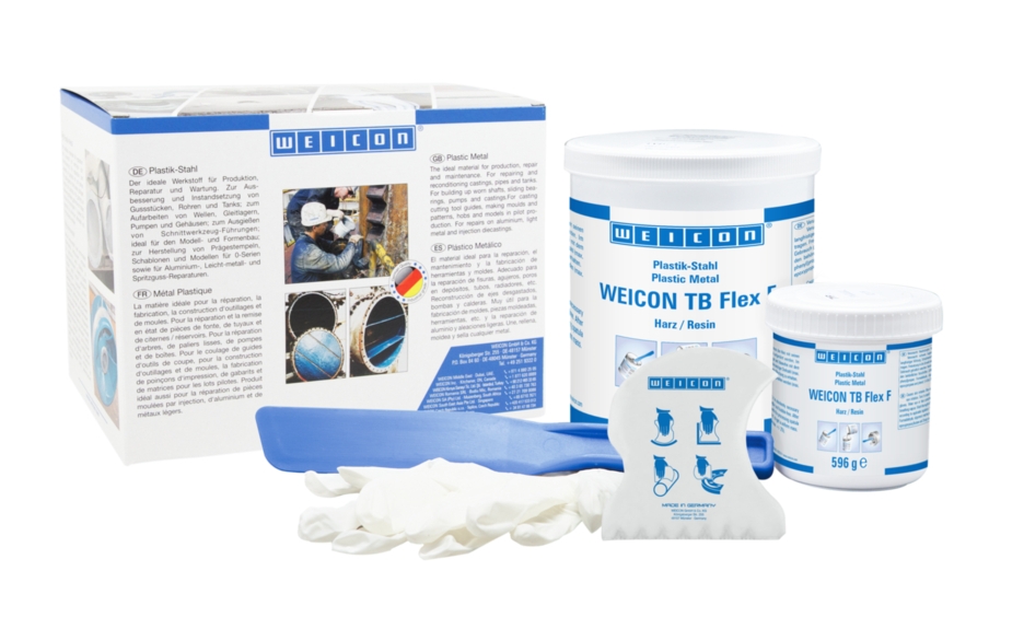 wcn17000010 - 10062921 WEICON TB Flex F (1 кг) Эпоксидный композит пастообразный с минеральным наполнением, огнестойкий, бе