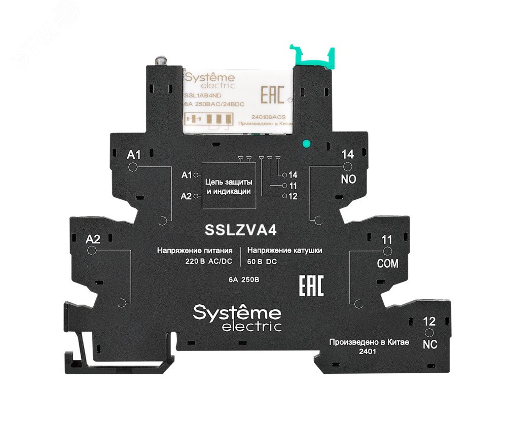 Релейный модуль 1CO, 6A, 60В DC, винтовой зажим SSL1PVFU