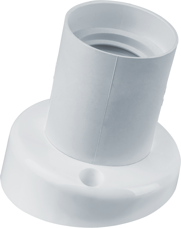 Патрон электрический Navigator 14 016 NLH-PL-W1-E27 пластик настенный наклонный(кр.1шт)