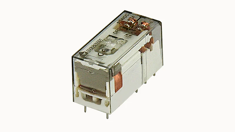 Реле без колодки DRPB-2C-D24 - Реле, 2 группы переключающих контактов, 8A, 24DC, материал контактов: Ag