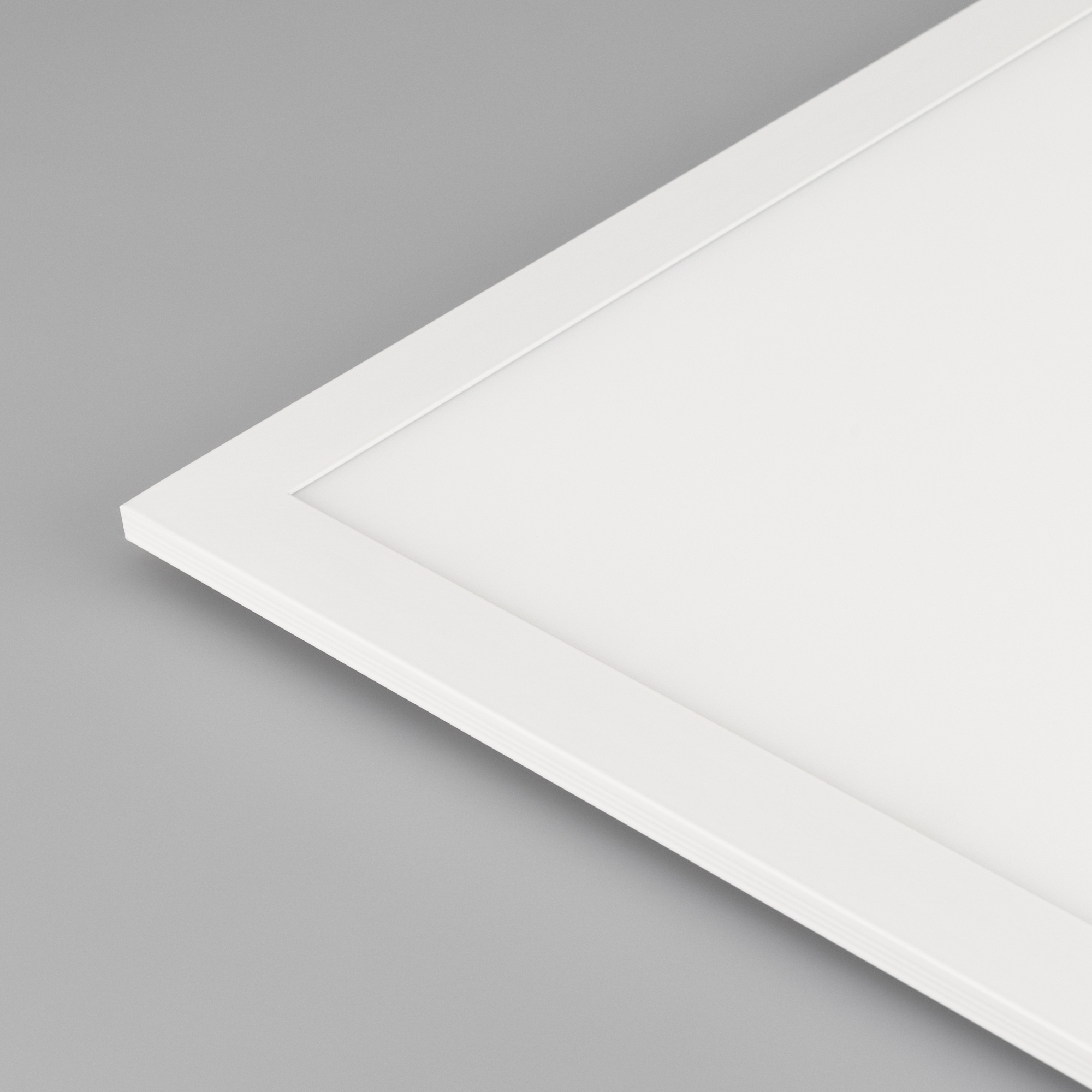 Светильник DL-INTENSO-S600x600-40W Warm3000 (WH, 120 deg, CRI90, 230V) 038430 - Поставка под заказ от 500 шт. Светодиодная панель с торцевой засветкой (edge-lit). Мощность 40 Вт, св. поток 4000 лм, 100 лм/Вт, теплый 3000 K, CRI>90, угол 120°, напряжение п