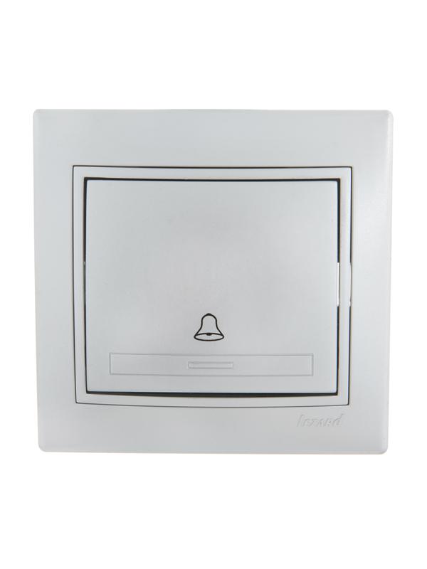 Выключатель кнопочный 1-кл. СП Mira сер. метал. 701-1010-103