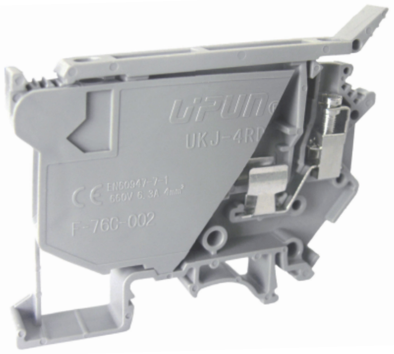 Предохранительная клемма UKJ-4RD/X DC24V(BK) - Предохранительная клемма, 5X20, с LED 24V, тип фиксации провода: винтовой, номинальное сечение: 4 мм кв., 6,3A, 800V, ширина: 8,2 мм, цвет: черный, тип монтажа: DIN 35