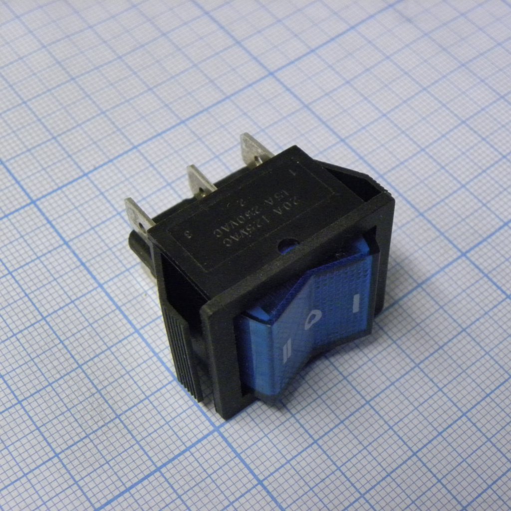 SWR 203-1B6 Ч/С IRS - Переключатель клавишный с подсветкой