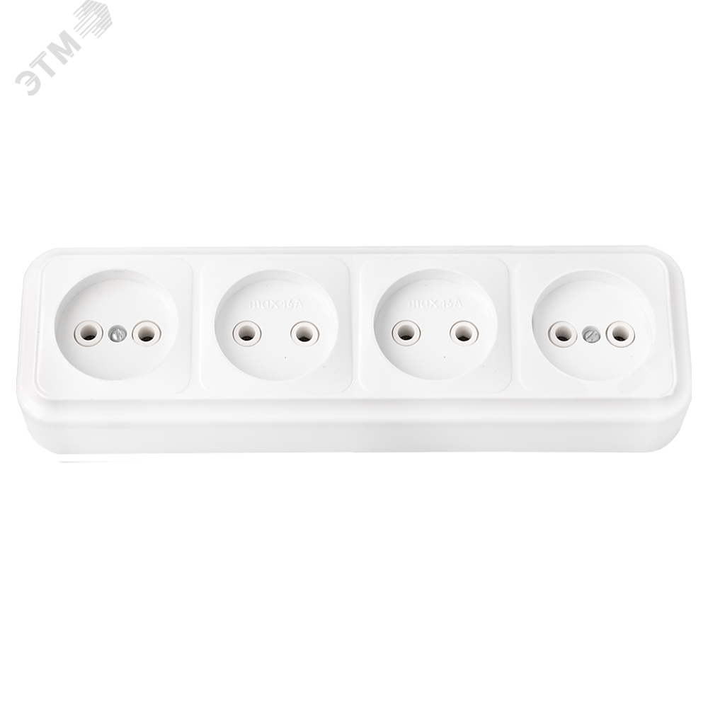 Беларусь Розетка 4 поста наружная без заземления Розетка РА16-264