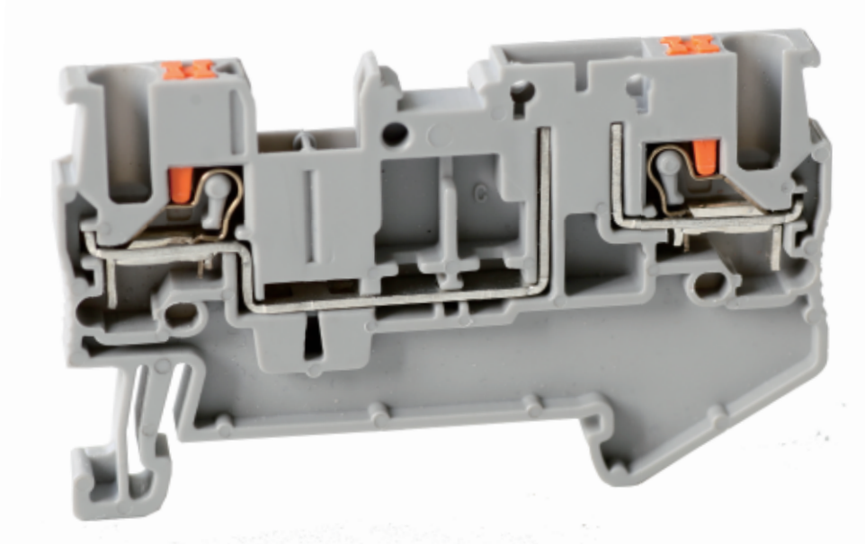 Проходная клемма UJ6-2.5FD - Проходная клемма, для штыря-разъединителя, тип фиксации провода: push-in, номинальное сечение: 2,5 мм кв., 24A, 800V, ширина: 5,2 мм, цвет: серый, тип монтажа: DIN 35