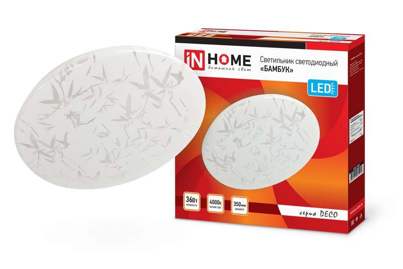 Светильник светодиодный DECO БАМБУК 36Вт 230В 4000К 3240лм 380х55мм 4690612025049