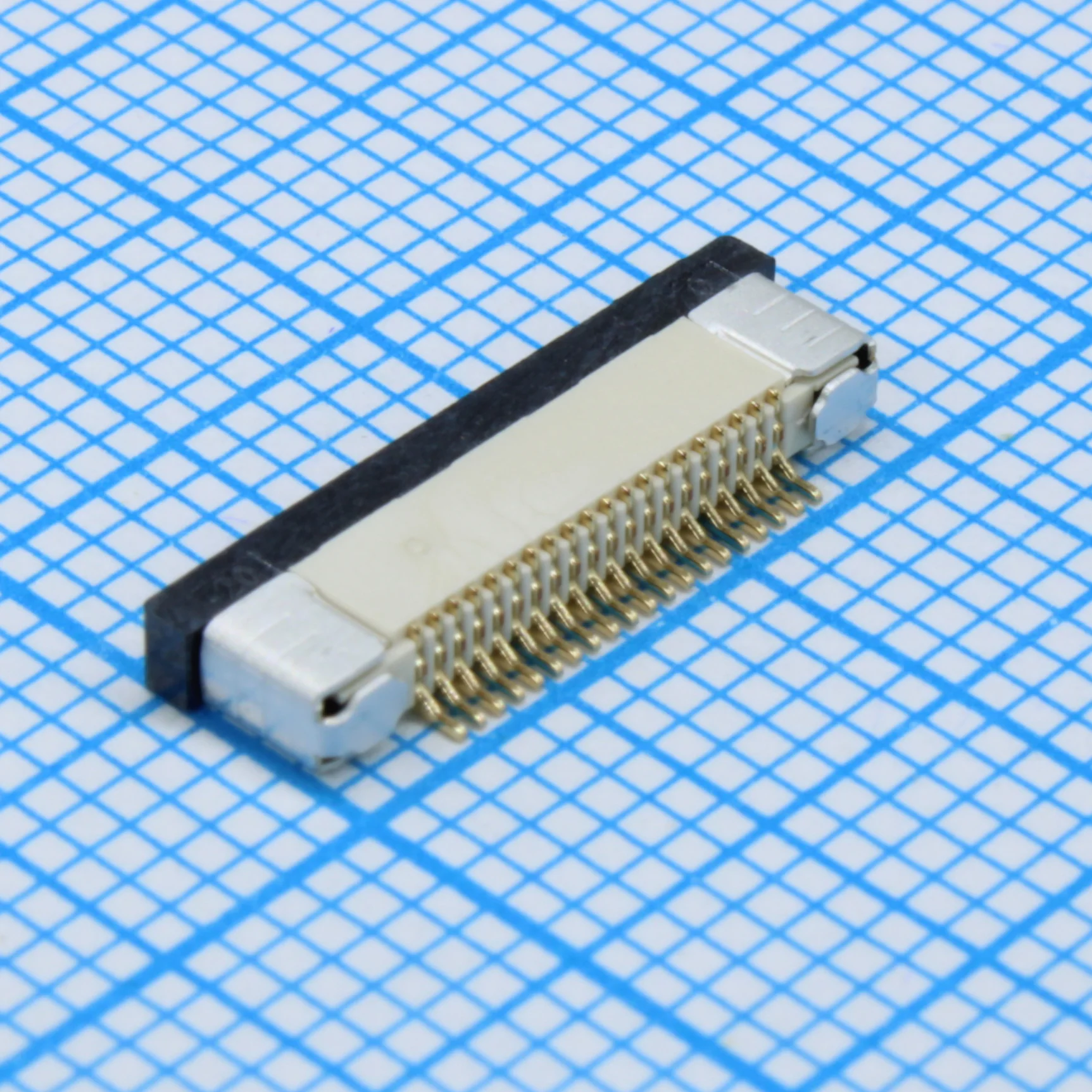 DS1020-09-20VB8A-R - FPC разъем для шлейфа на плату, поверхностный монтаж 20pin, шаг 0.5мм