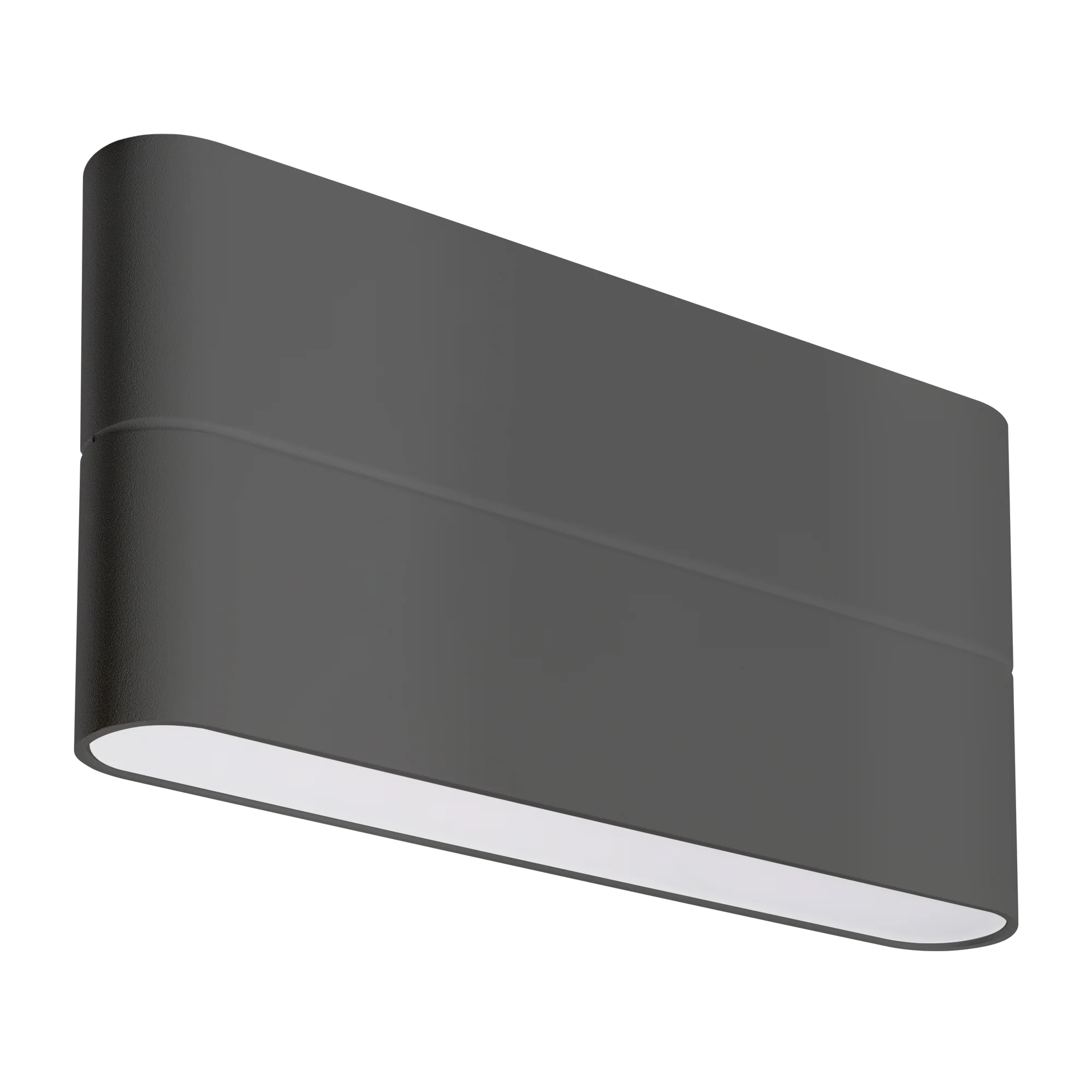 Светильник SP-WALL-FLAT-S170x90-2x6W Warm3000 (GR, 120 deg, 230V) 032412 - Накладной настенный светильник 2x6Вт, серый алюминиевый корпус (RAL7024), матовый рассеиватель из поликарбоната. Цвет ТЕПЛЫЙ БЕЛЫЙ 3000K, св.поток 650лм, CRI(Ra)>80, угол 120°, све