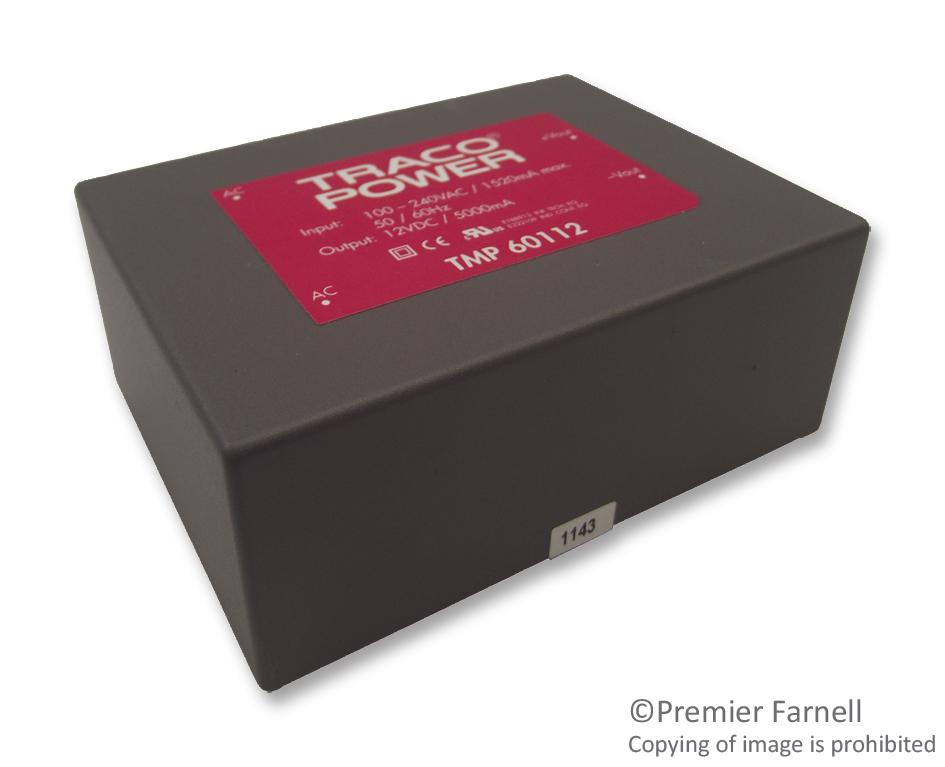 TMP 60112 - Преобразователь AC/DC выход 12В 5A 60Вт 7-выводов