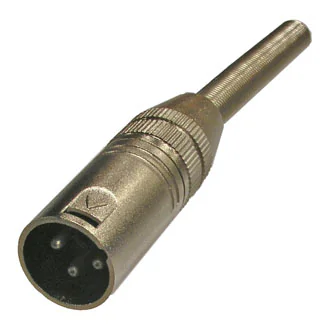 TD-366 - Разъем микрофонный XLR, вилка 3-х полюсная, пружина на кабель