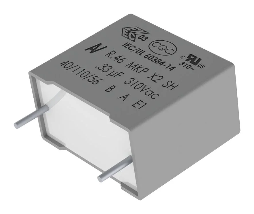 R463I322000M2M - Конденсатор пленочный помехоподавляющий X2 0.22мкФ 310В переменного тока ±20% (18 X 7.5 X 13.5мм) радиальные выводы 15мм 110°C россыпь