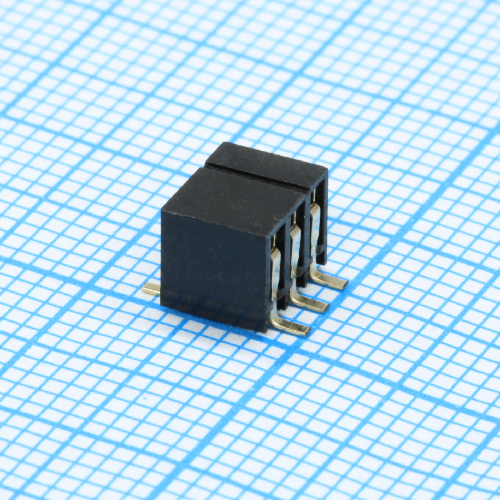 DS1026-14-2X3S8BS - Разъем на плату 2х3 контакта шаг 2,00мм угловой SMT