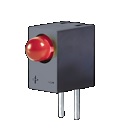 WP934CB/ID - Светодиодный индикатор красный T-1 3мм 40° матовый 30мКд 2В угловой монтаж в отверстие