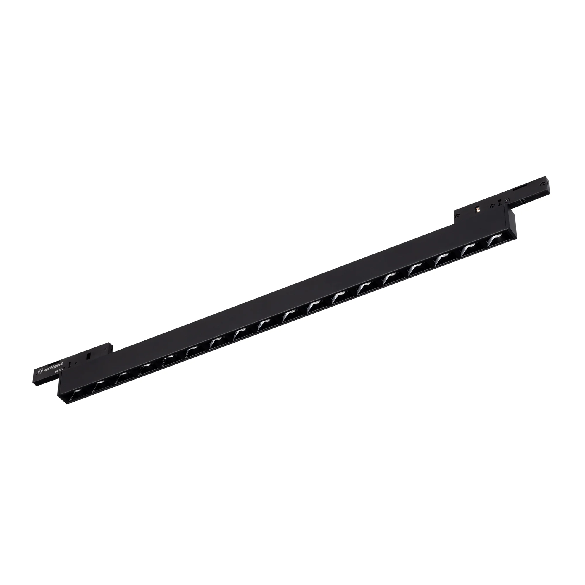 Светильник MAG-MICROCOSM-LASER-L300-15W Day4000 (BK, 30 deg, 24V) 043276 - Светильник для магнитных треков MAG-MICROCOSM шириной 11 мм. Мощность 15 Вт, св. поток 650 лм, 43 лм/Вт, дневной 4000 K, CRI>90, угол 30°, напряжение питания 24 В. Черный прямоугол