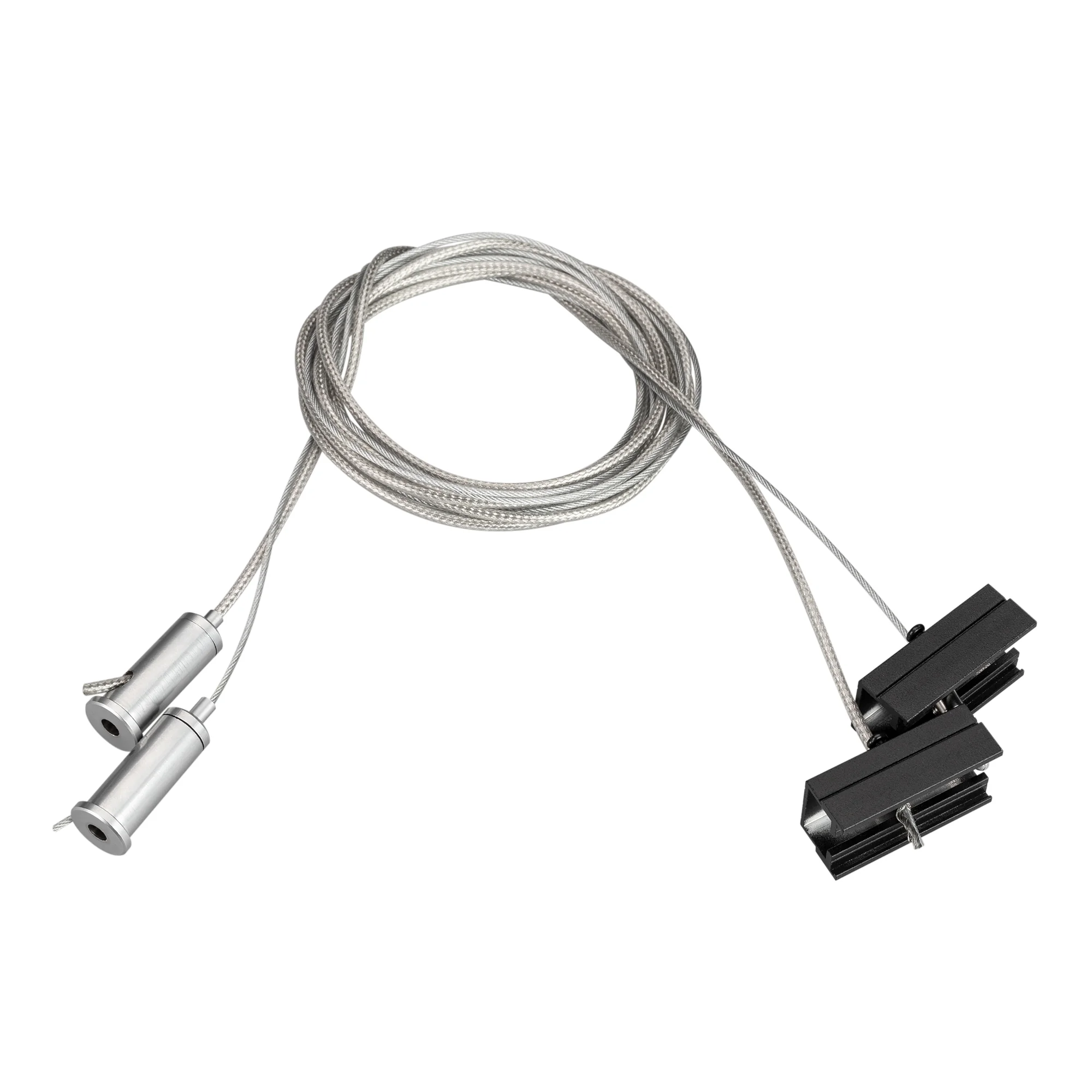Подвес токопроводящий SL-LINE-25100 2x2m Set 033072 - Токопроводящий подвес для профилей SL-LINE-25100-DUAL. В комплекте: трос 2м 1шт (диаметр 1,5 мм), трос 2м. с токопроводящим медным сечением 1шт. (сечение кабеля - 2х0.5 мм2, диаметр 3 мм), тросовый дер
