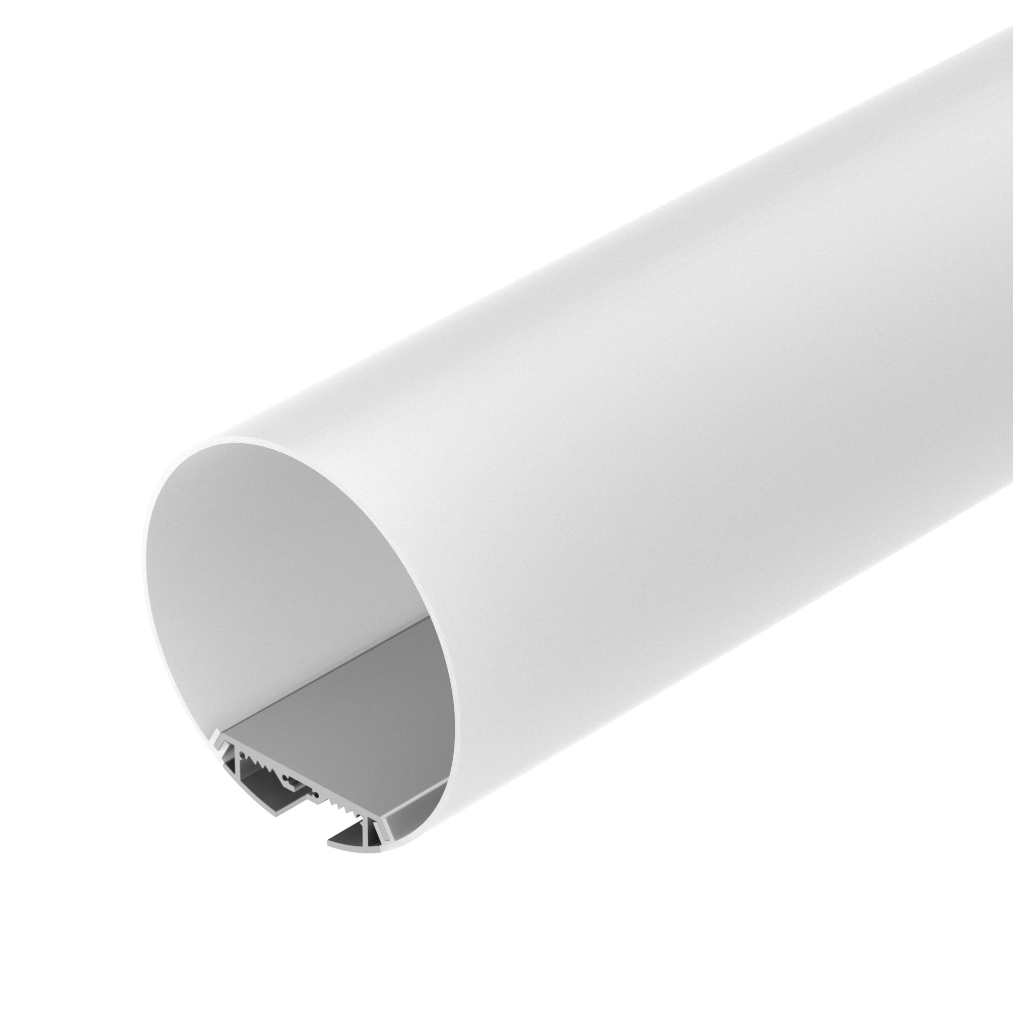 Профиль с экраном SL-ROUND-D120-2500 ANOD+OPAL 020475 - Комплект с экраном. Алюминиевый анодированный профиль для светодиодных лент и линеек. Габаритные размеры профиля (LхWхH): 2500x70x19 мм. Габаритные размеры профиля с экраном (LхD): 2500xD120 мм. Шири