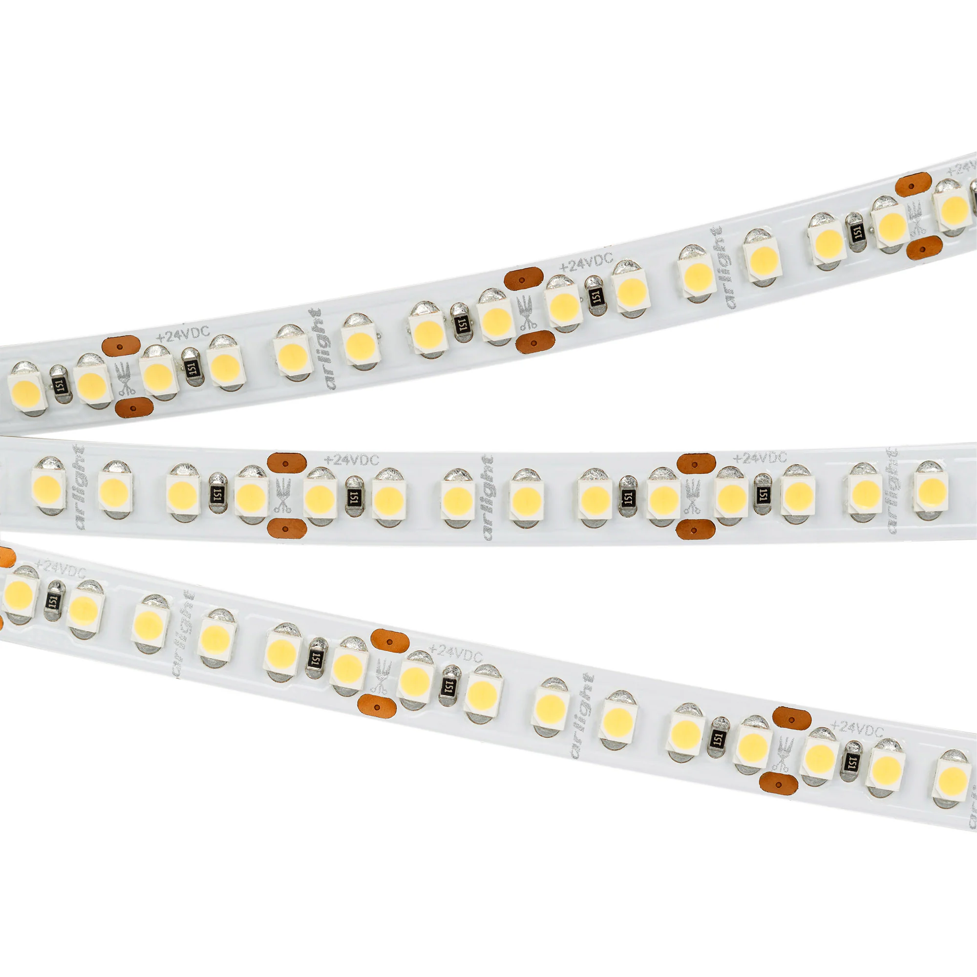 Лента RT-A180-8mm 24V Warm2400 (14.4 W/m, IP20, 3528, 5m) 028577(2) - Светодиодная лента RT-A180, открытая. Светодиоды 3528, 180 шт/м (900 шт на 5 м), белая плата, ширина 8 мм, скотч 3M. Цвет ТЁПЛЫЙ 2400 K, цветопередача CRI >90, угол 120°. Питание 24V, м