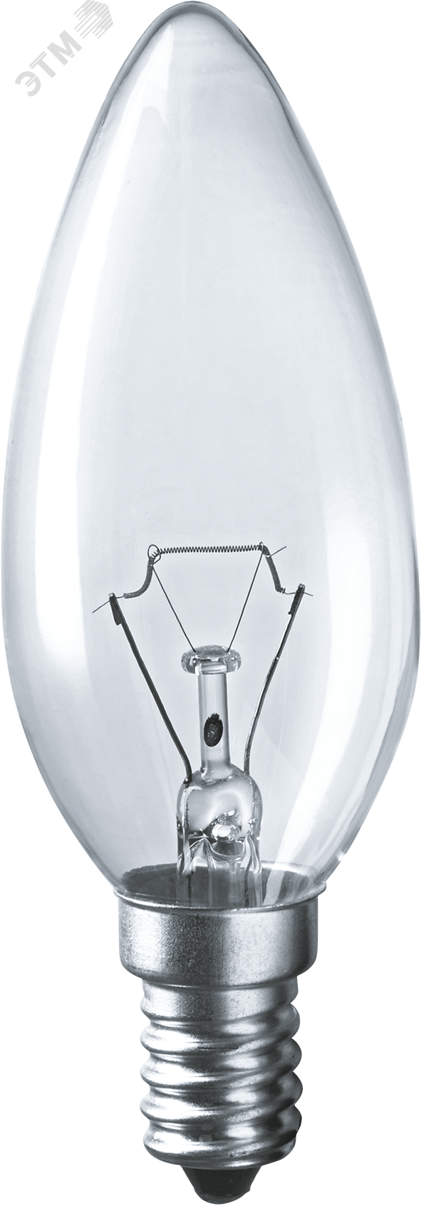 Лампа накаливания декоративная ДС 60вт B35 230в Е14 (свеча) 15778
