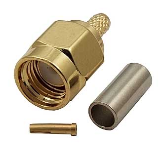 RP-SMA-C174P - Разъем высокочастотный, гнездо RP-SMA обжимной на кабель RG174