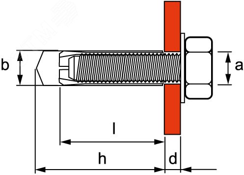 Латунный разрезной анкер М6 CM410625