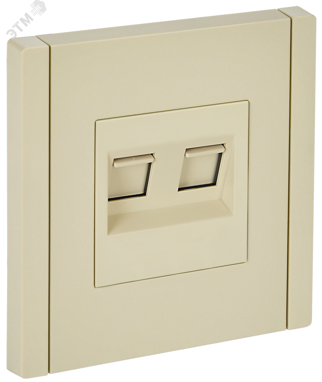 FORTE&PIANO Розетка компьютерная двойная RJ45 кат.5E FP433 ваниль IEK FP-K20-1-K10